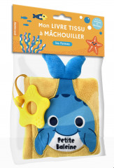 Livre tissu à mâchouiller - petite baleine