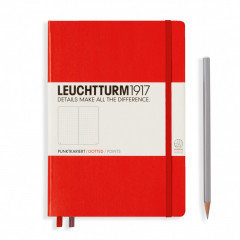 Leuchtturm1917 medium a5 carnet de notes pointilles, piros