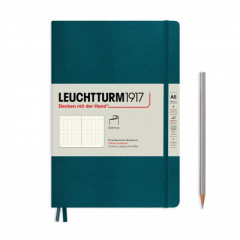 Leuchtturm1917 medium a5 carnet de notes pointilles, pacific green