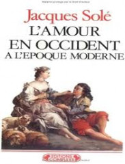 L'amour en occident a l'epoque moderne