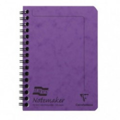 Notemaker europa carnet spirale  a6 120 pages détachables ligné - lilas