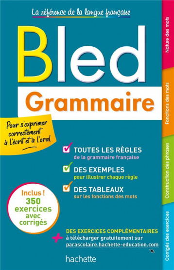 BLED : GRAMMAIRE - BERLION DANIEL - HACHETTE