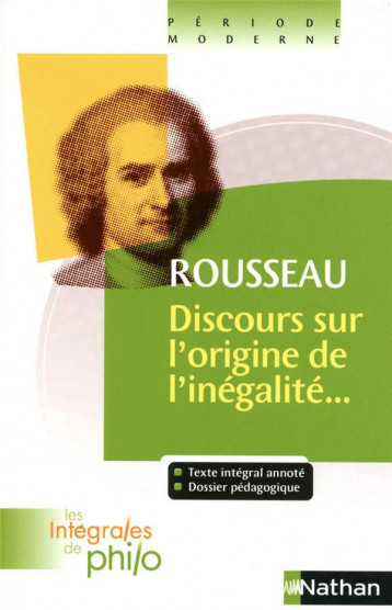 ROUSSEAU  -  DISCOURS SUR L'ORIGINE DE L'INEGALITE... - BRAUNSTEIN/ROUSSEAU - NATHAN