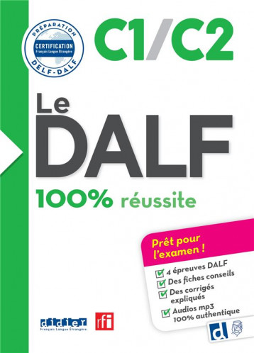 LE DALF C1/C2 100% REUSSITE - EDITION 2017 - LIVRE + DIDIERFLE.APP - CHAPIRO/DUPLEIX/JUNG - DIDIER