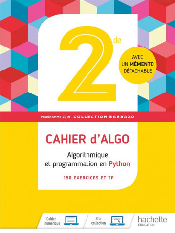 ALGO  -  2NDE  -  CAHIER D'EXERCICES (EDITION 2019) - PLASSIN/TEULIE - HACHETTE