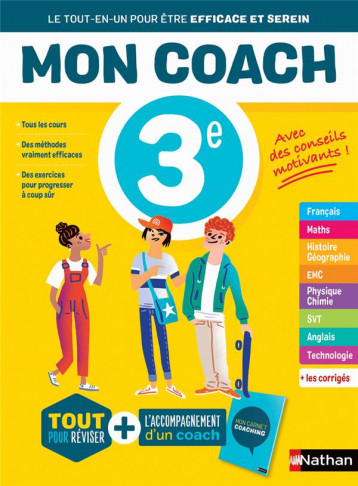 MON COACH DE LA 3E - MIMOUNI/PINTO/LAFONT - CLE INTERNAT