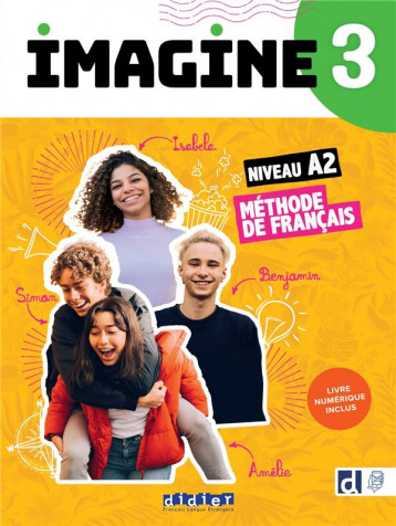 IMAGINE 3 - NIV. A2 - LIVRE + LIVRE NUMERIQUE + DIDIERFLE.APP - COCTON/DEREEPER - DIDIER