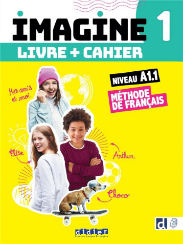 IMAGINE 1 - NIV A1.1 - LIVRE + CAHIER + DIDIERFLE.APP - 3 UNITES - COCTON/ELLAFAF - DIDIER