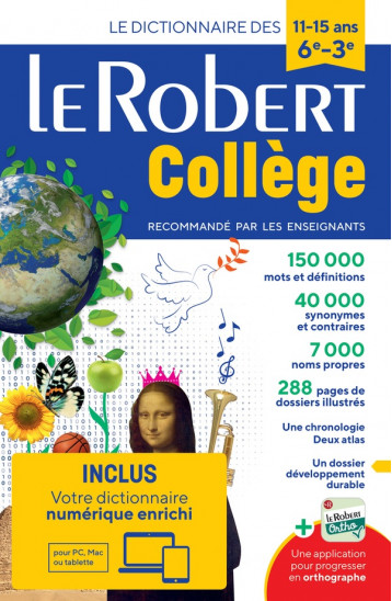 LE ROBERT COLLEGE + CARTE NUMERIQUE - COLLECTIF - LE ROBERT