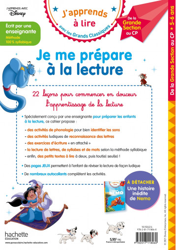 Disney - Je me prépare à la lecture avec les grands classiques Disney - Cahier de vacances 2024 - Albertin Isabelle - HACHETTE EDUC